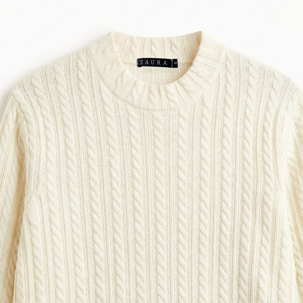 CABLE KNIT SWEATER