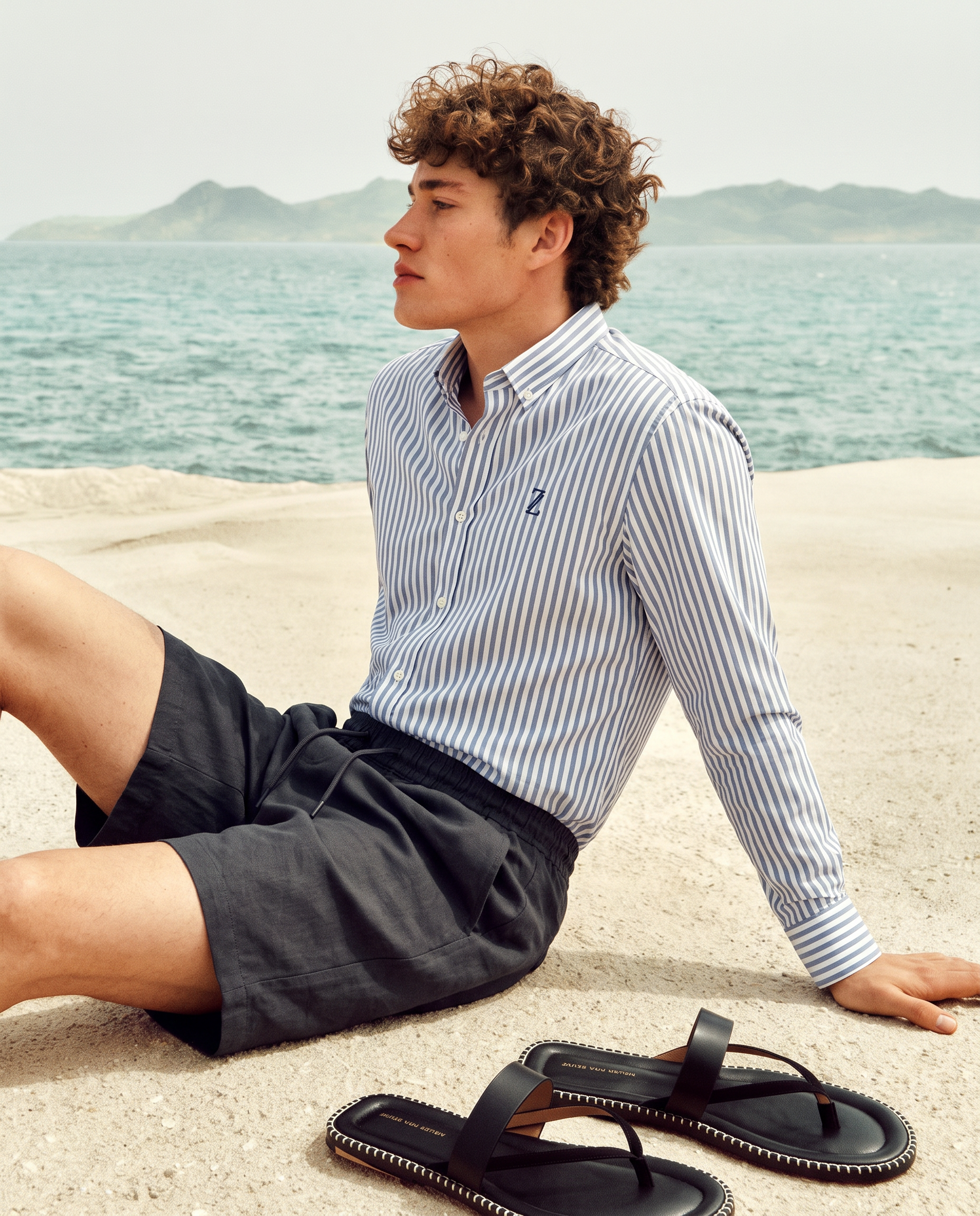 ZAURA Oxford Blue Stripe Shirt