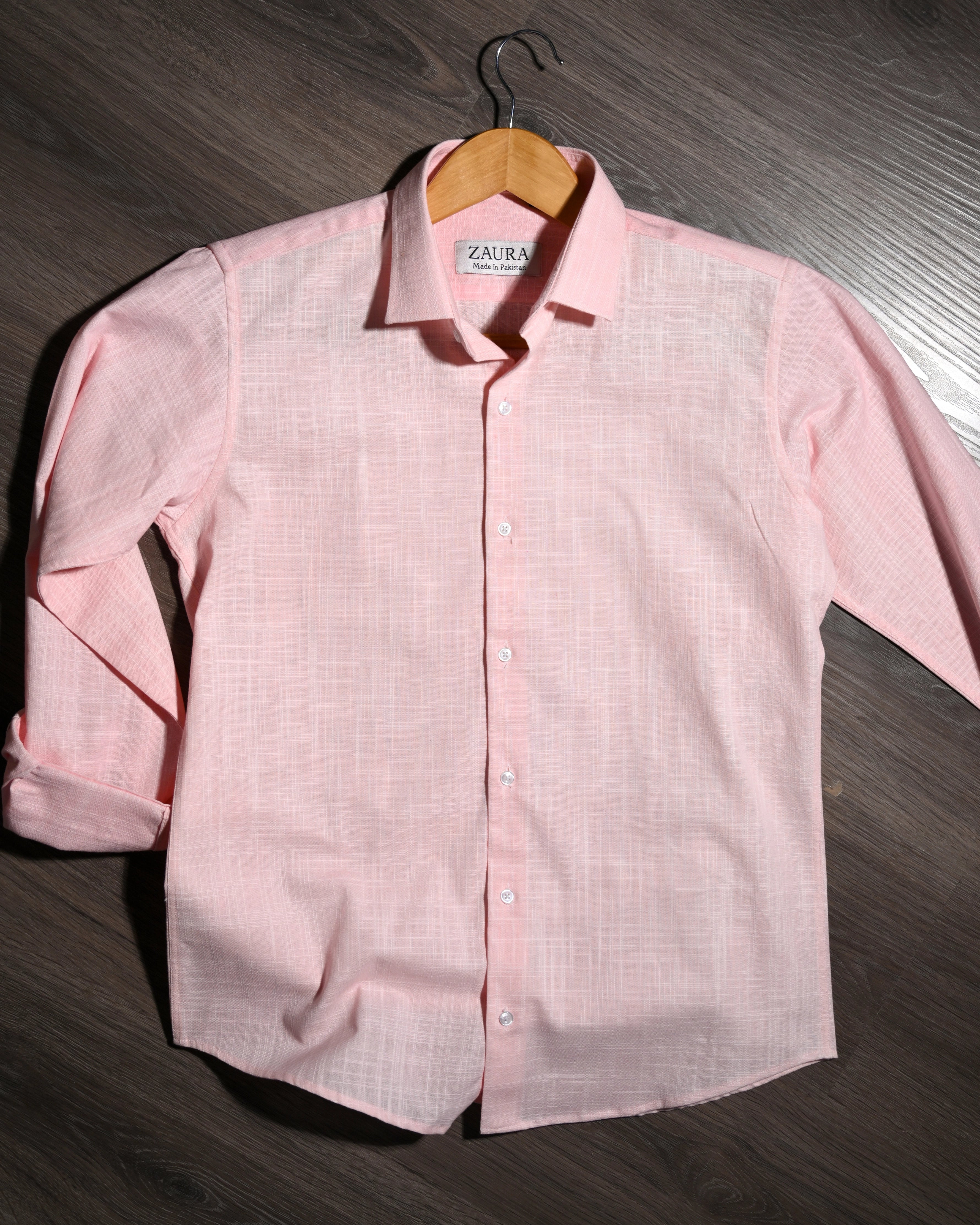 LINEN SHIRT BABY PINK