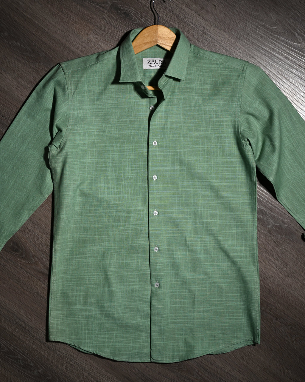 LINEN SHIRT SAGE GREEN