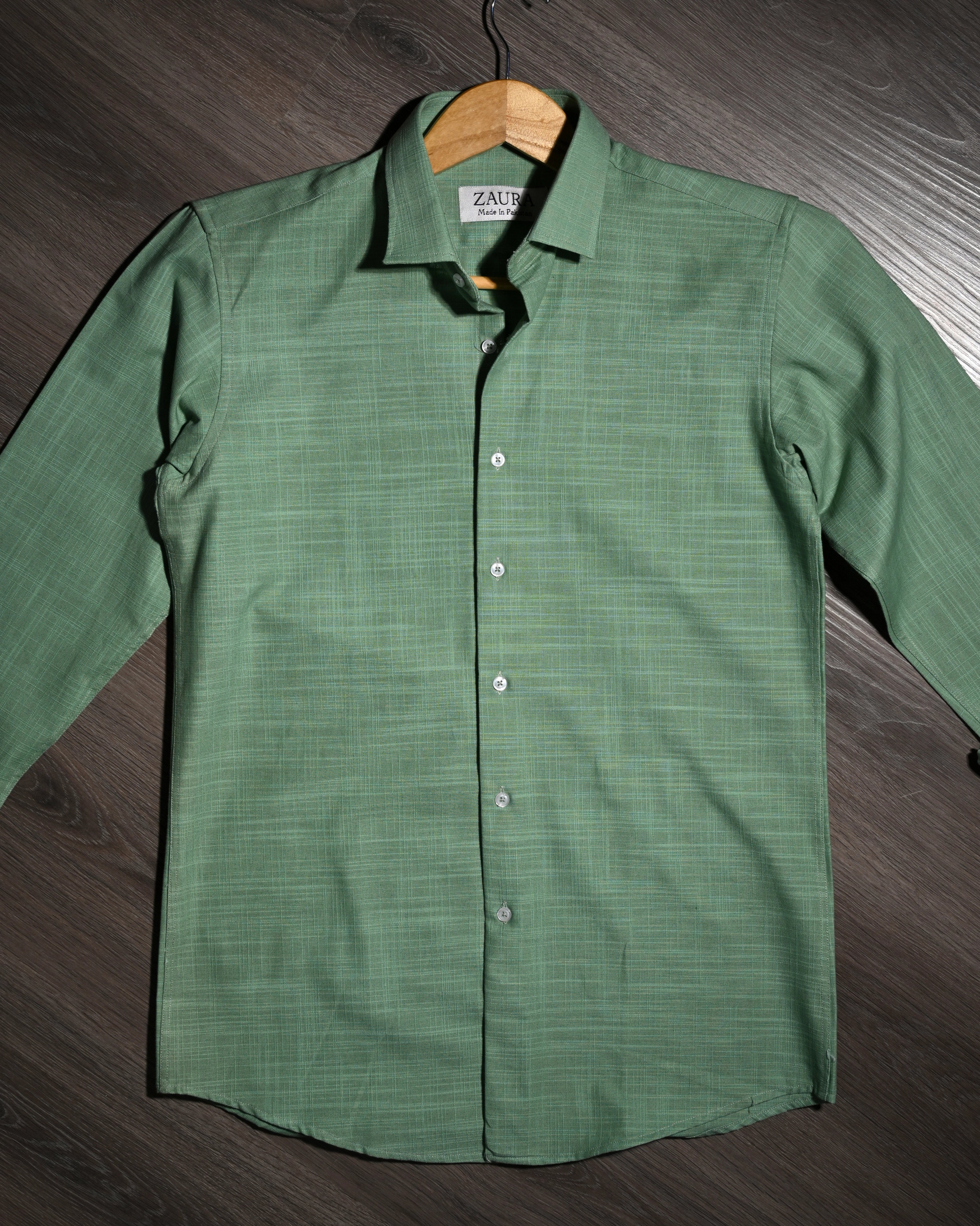 LINEN SHIRT SAGE GREEN