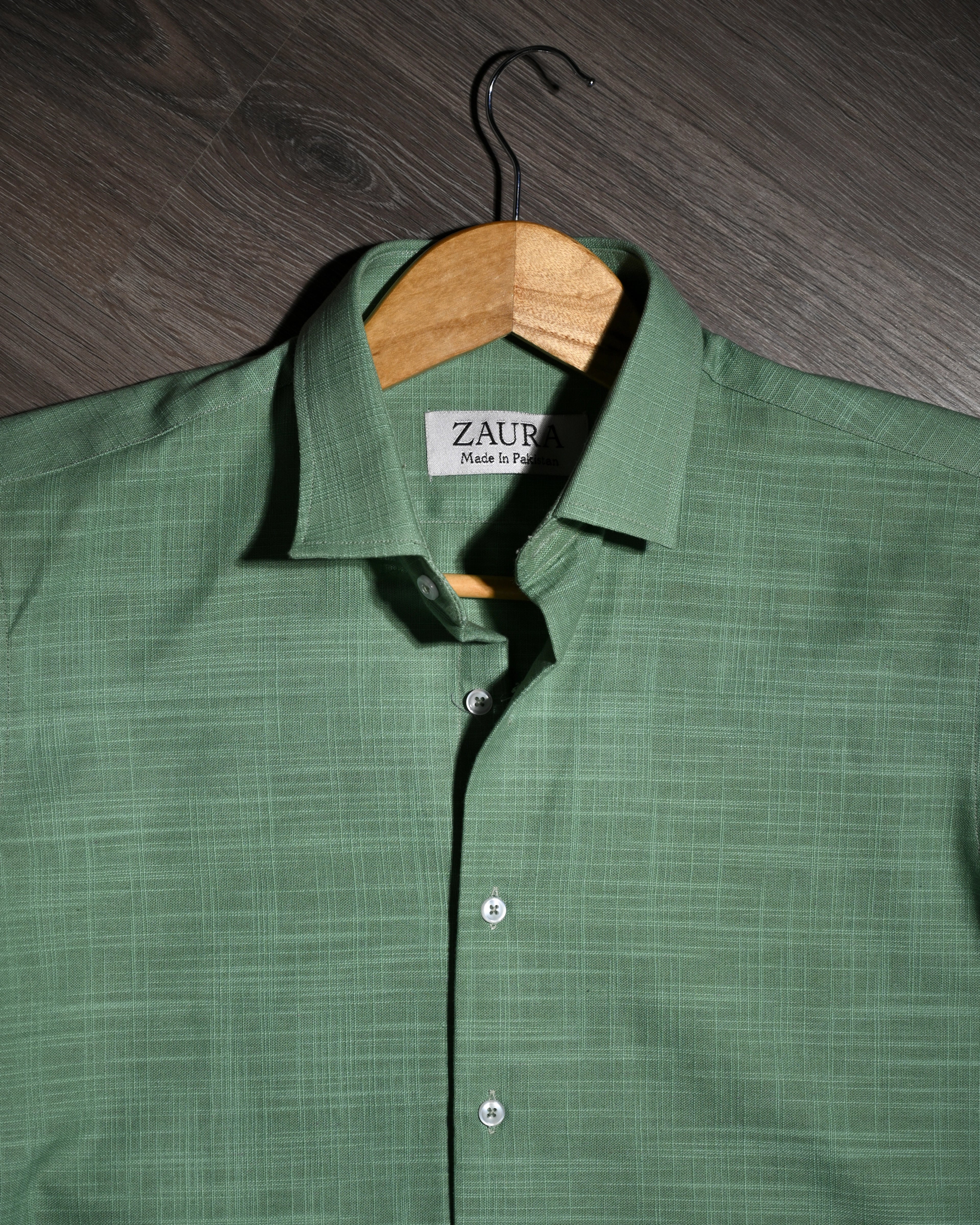 LINEN SHIRT SAGE GREEN