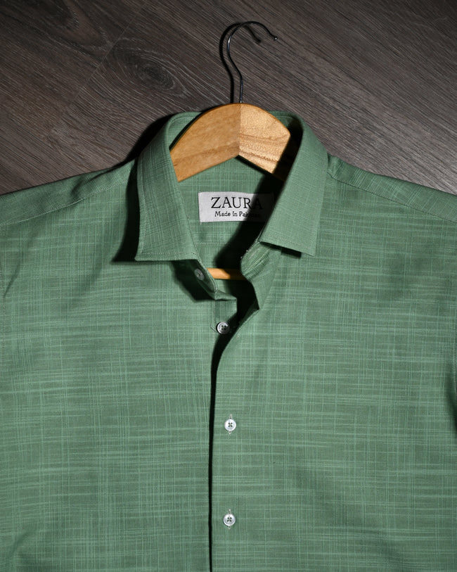 LINEN SHIRT SAGE GREEN Main Image