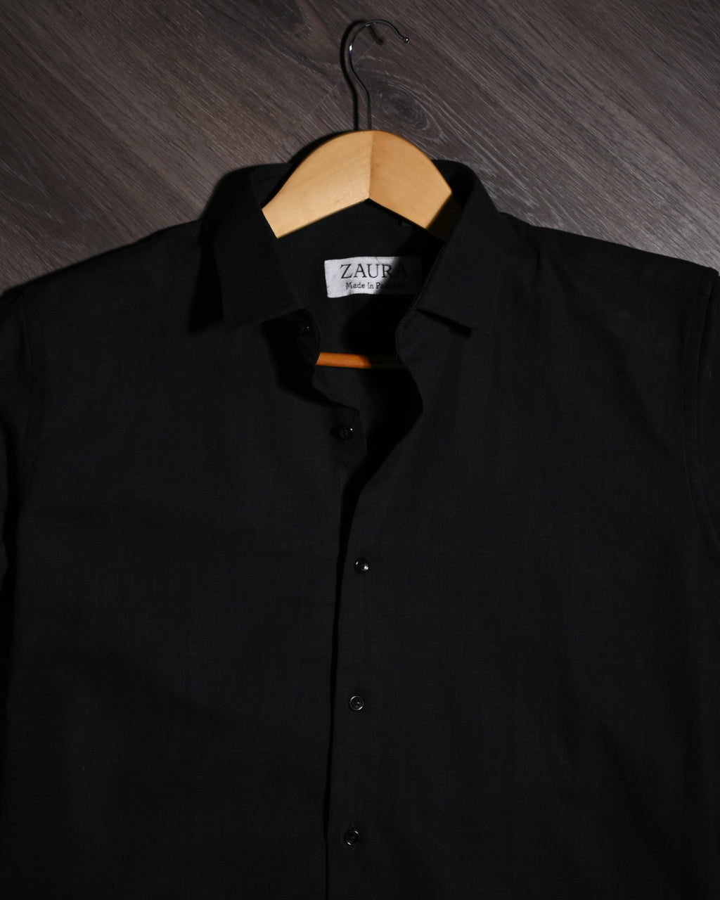 LINEN SHIRT BLACK