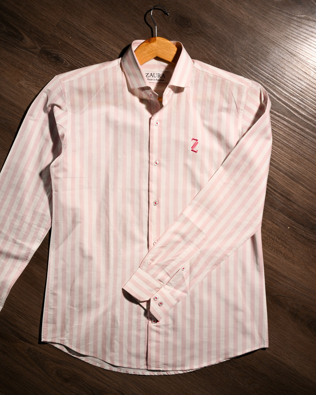 ZAURA Blush Stripe Signature Shirt