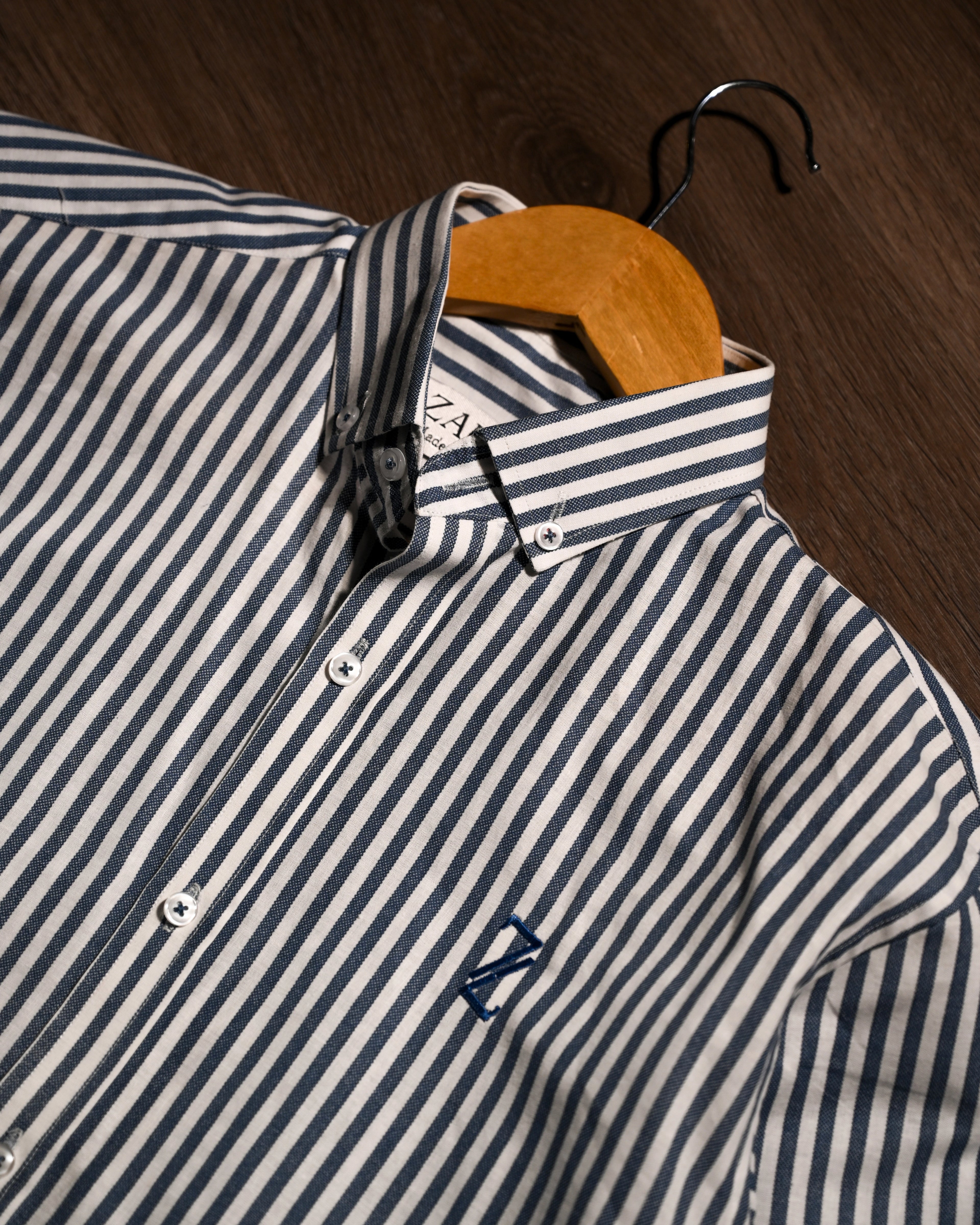 ZAURA Oxford Blue Stripe Shirt