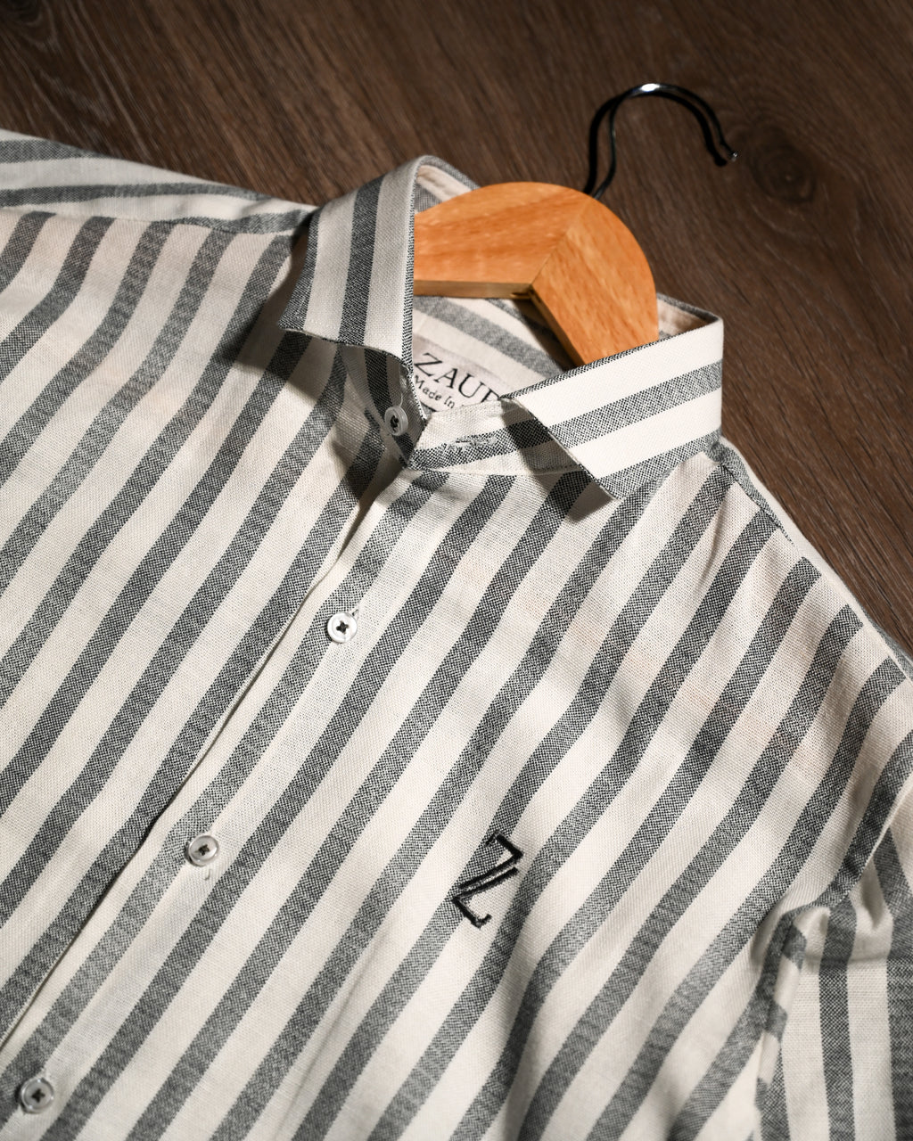 ZAURA Ash Stripe Signature Shirt