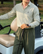ZAURA Sage Stripe Signature Shirt