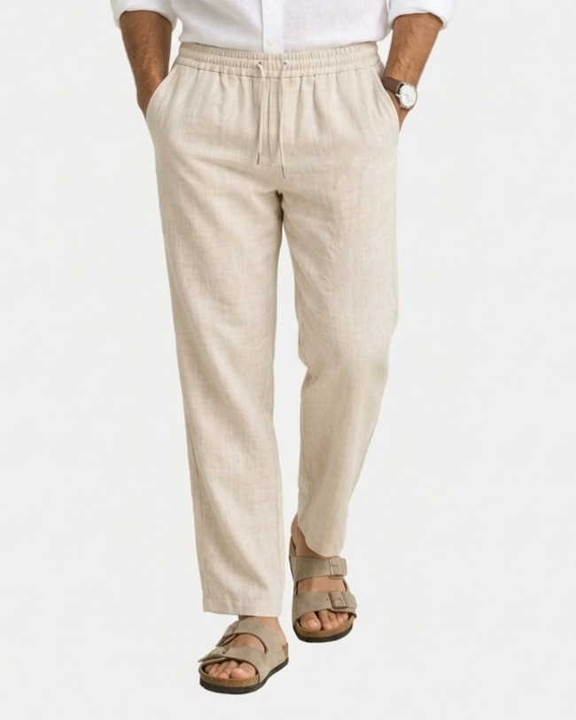 LINEN TROUSER BEIGE Hover Image