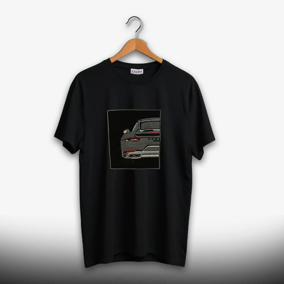 Porsche Oversized Embroidery T-Shirt