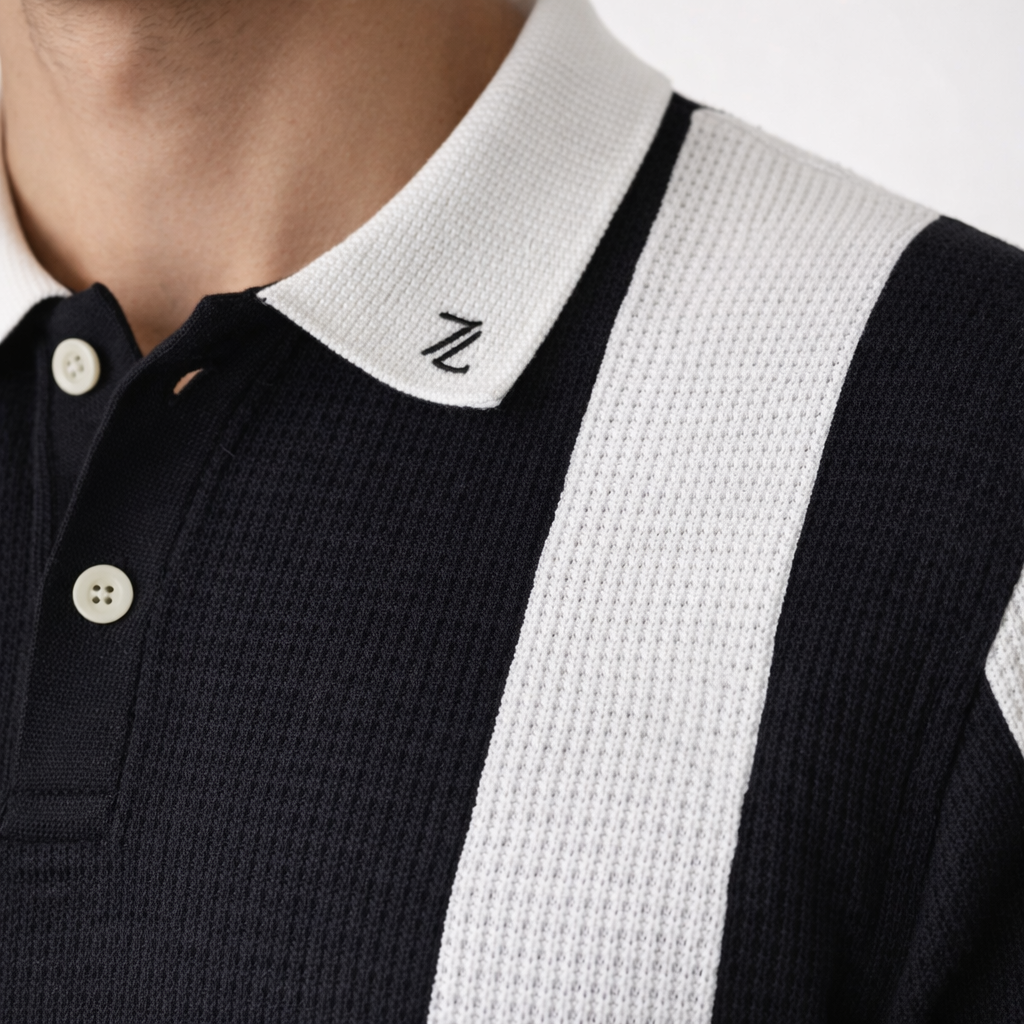 ZAURA Mono Stripe Polo