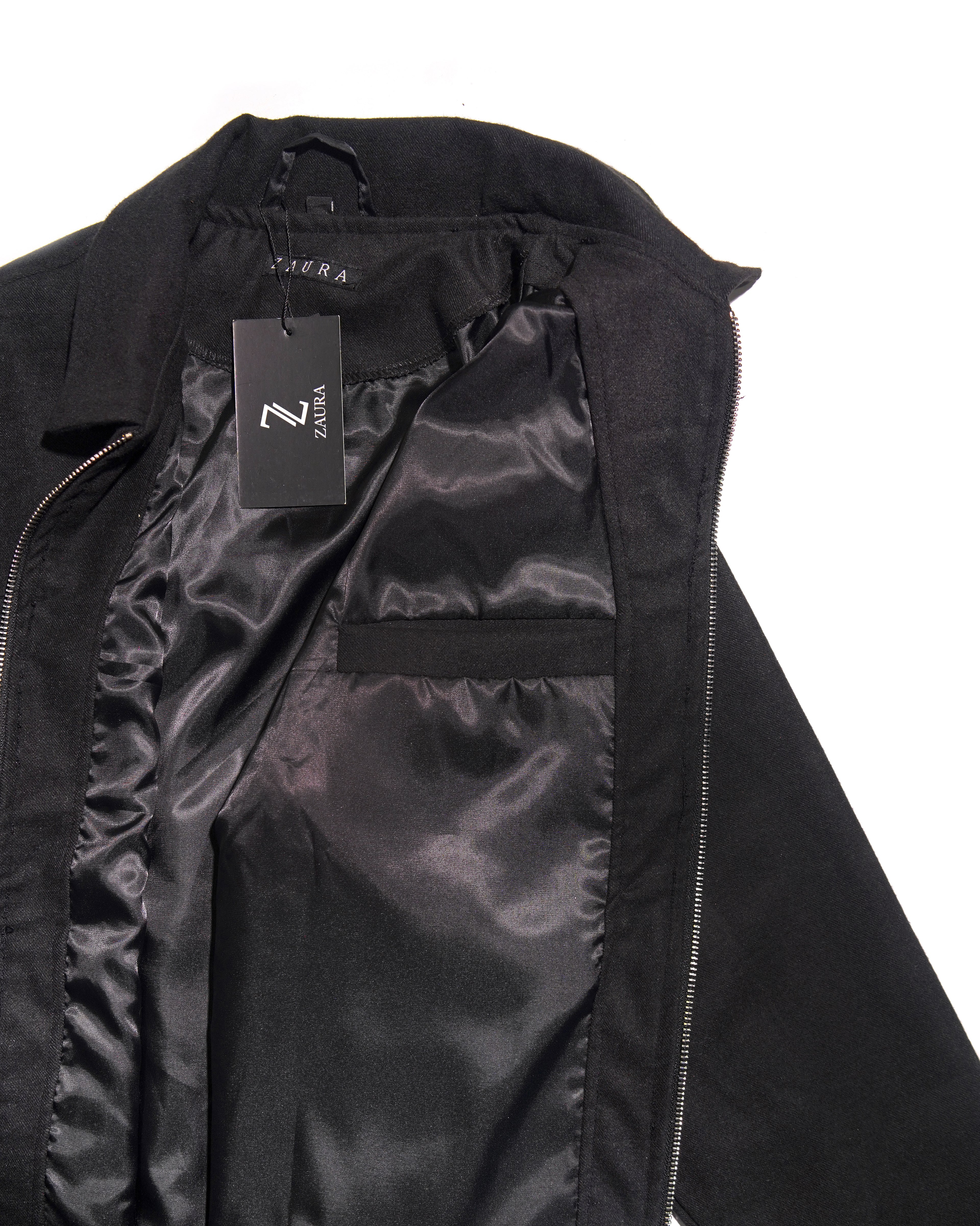 ZAURA Signature Black Zip Jacket