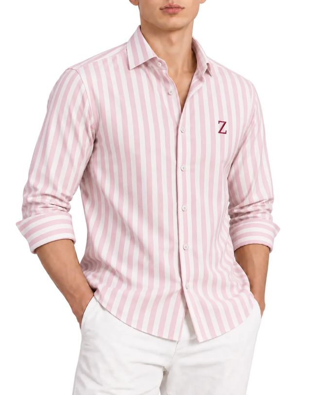 ZAURA Blush Stripe Signature Shirt Hover Image
