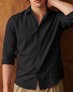 LINEN SHIRT BLACK