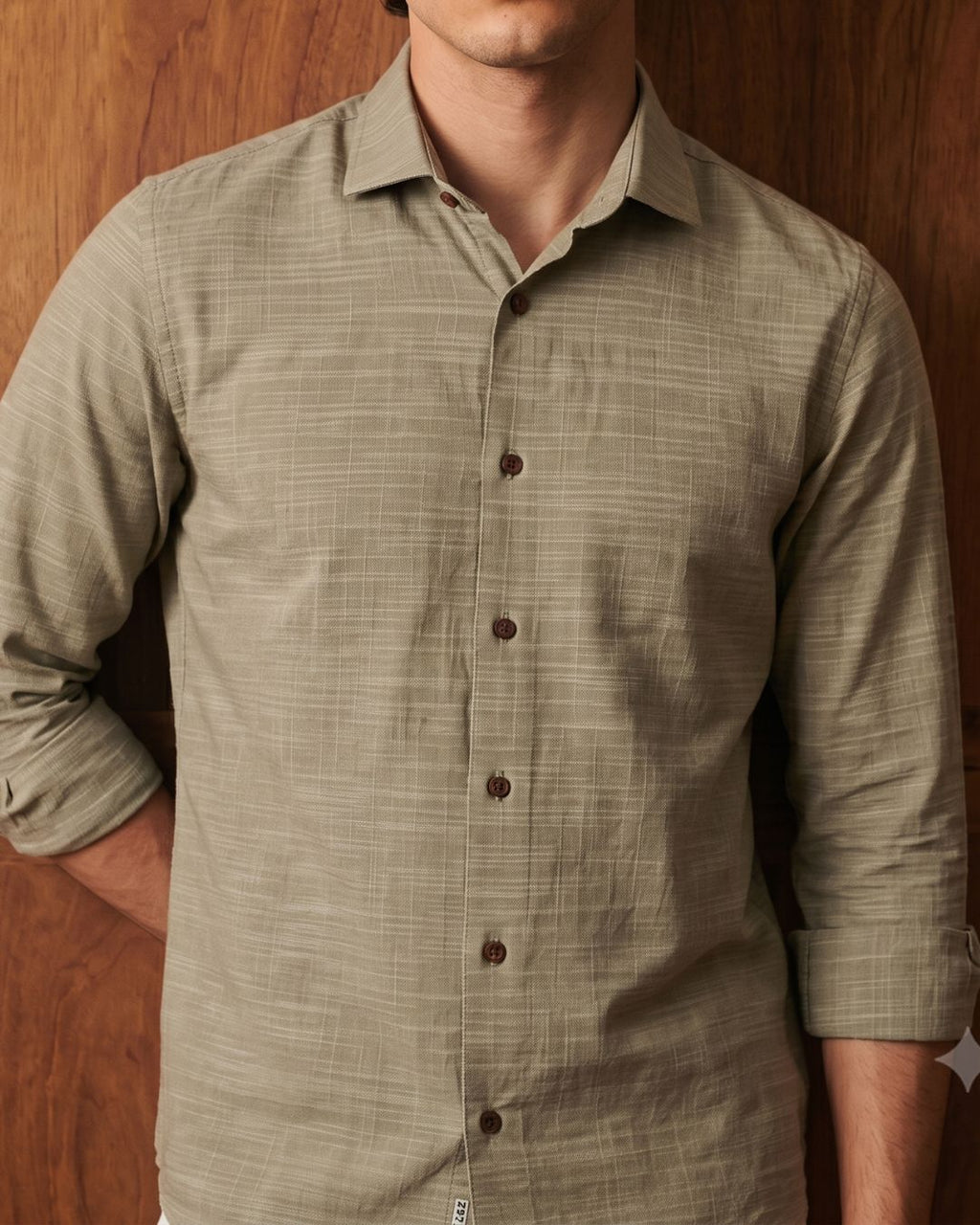 LINEN SHIRT KHAKI