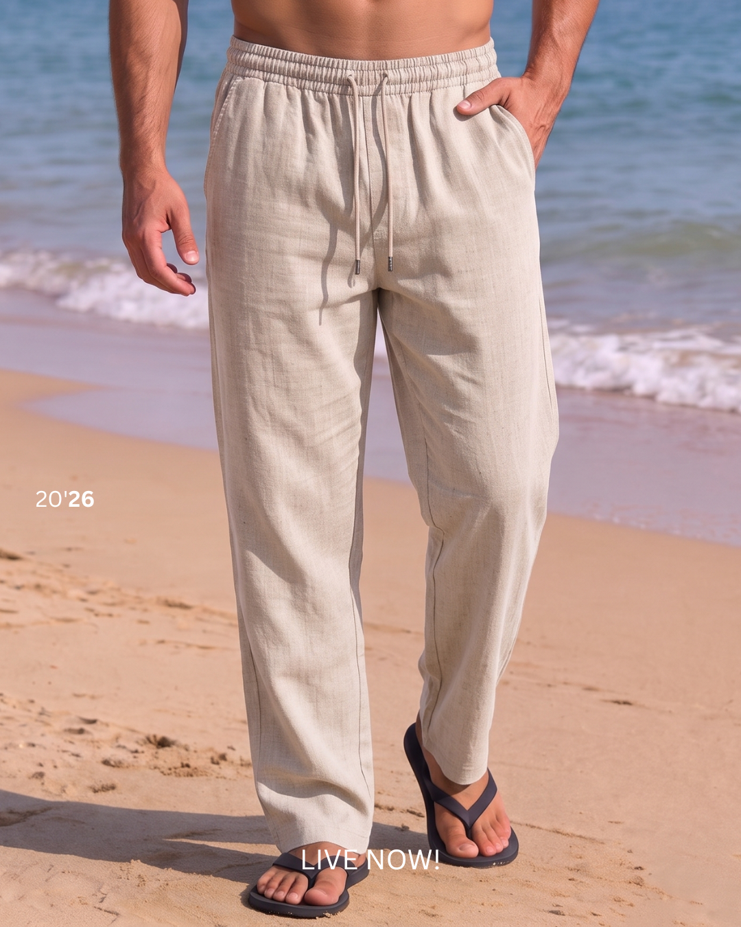 LINEN TROUSER BEIGE ( Khaddar )