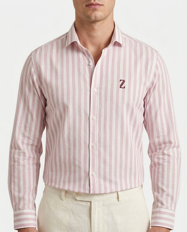 ZAURA Blush Stripe Signature Shirt Hover Image