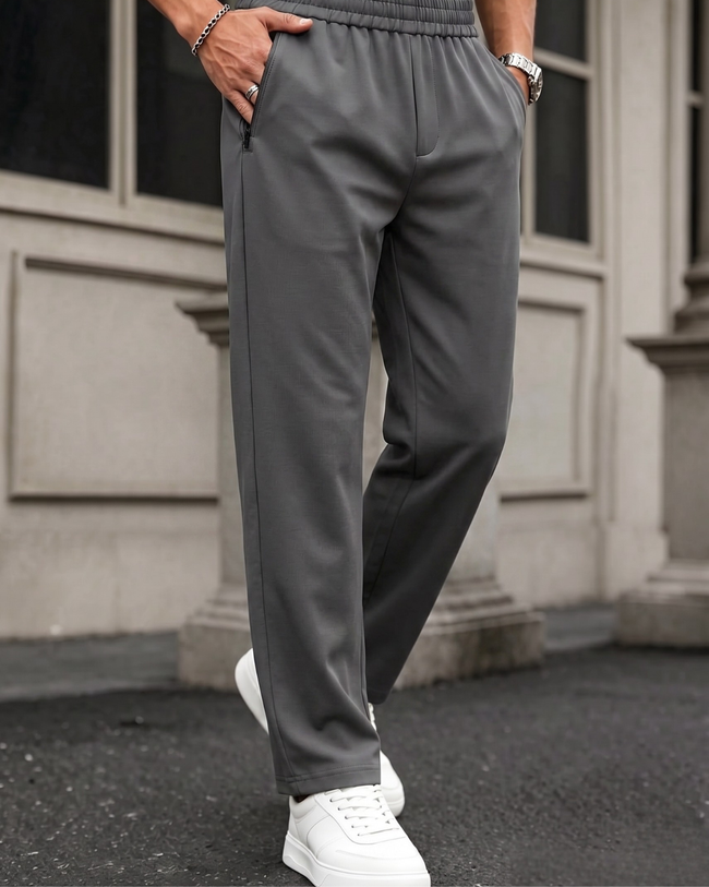 Ash Grey Tailored Trousers Hover Image