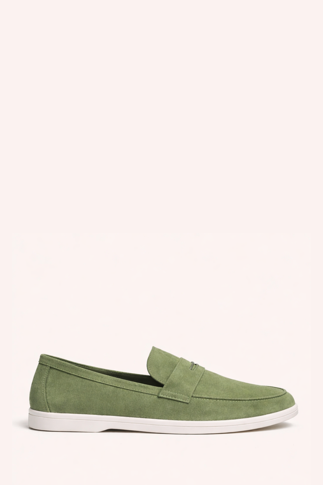 Zaura Suede Penny Loafers Hover Image