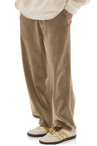 CORDUROY PANTS - DARK KHAKI