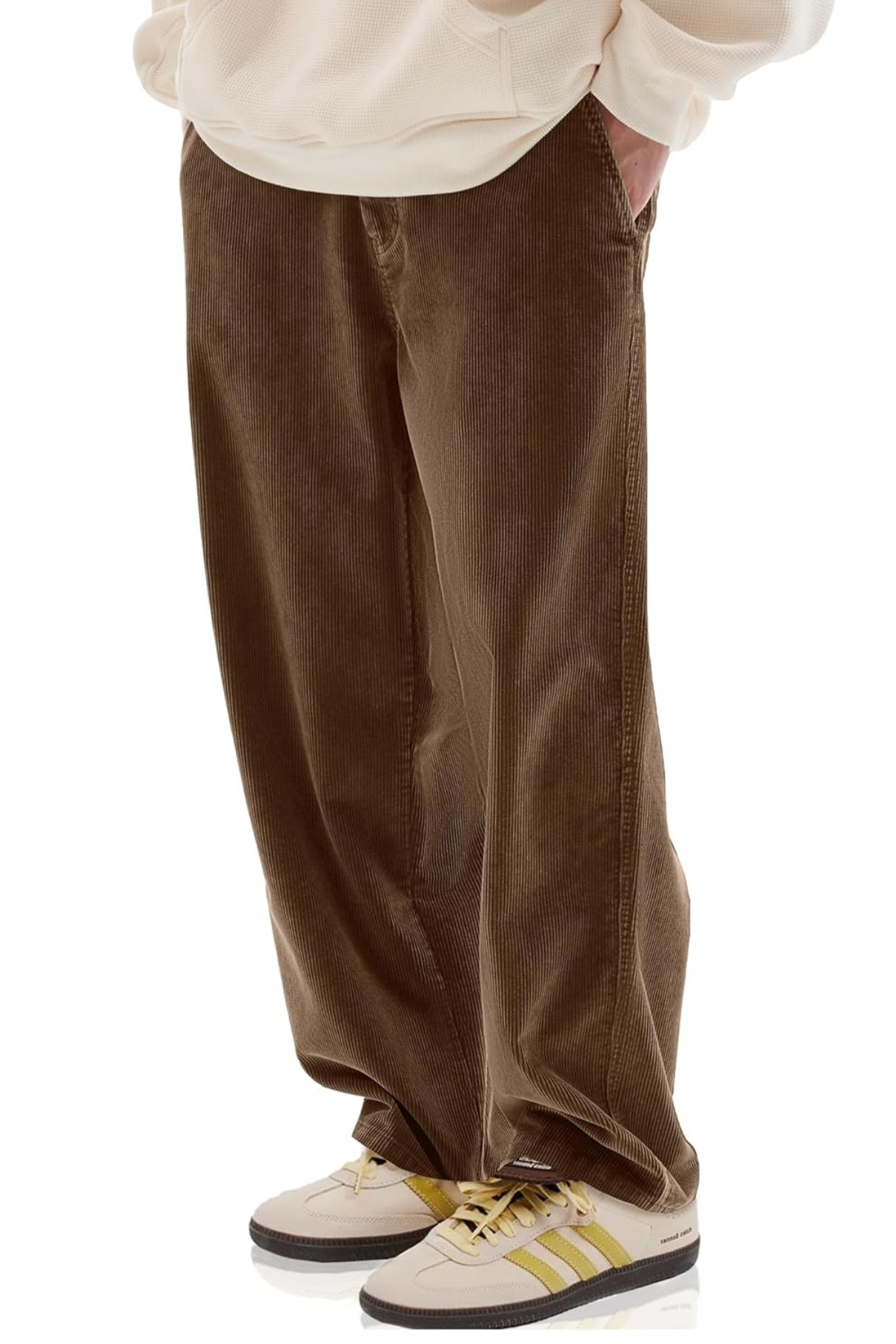 CORDUROY PANTS - DARK BROWN