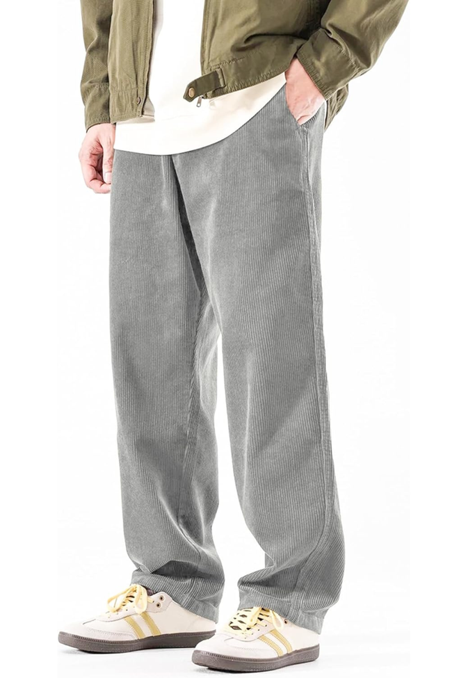 CORDUROY PANTS - GRAY Hover Image