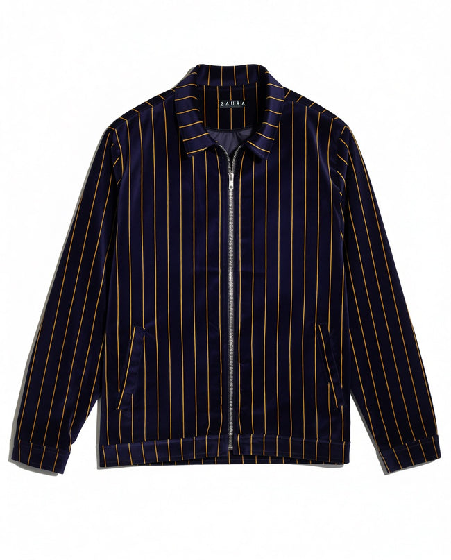 MIDNIGHT PINSTRIPE JACKET Hover Image
