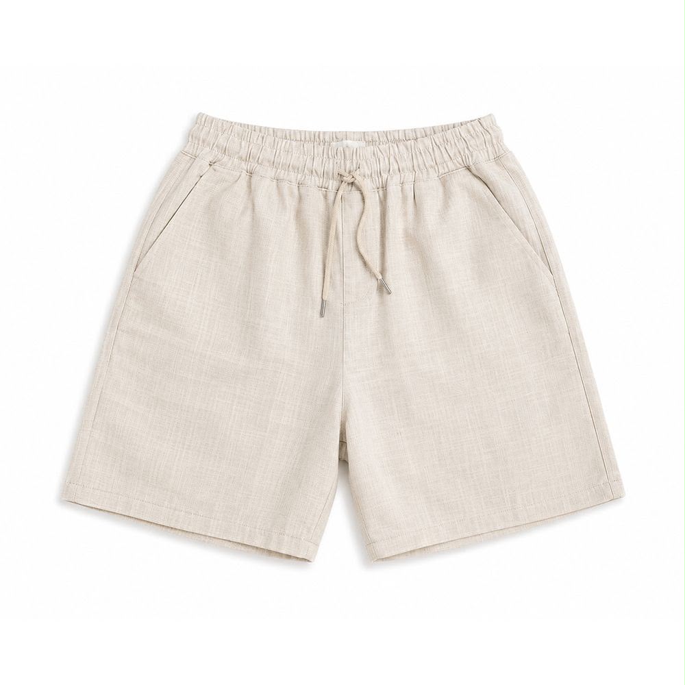 WHITE LINEN SHORTS