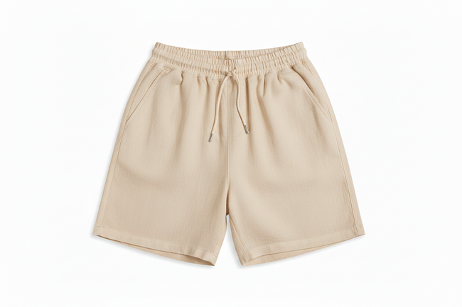 BEIGE LINEN SHORTS Main Image