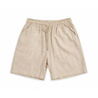 BEIGE LINEN SHORTS