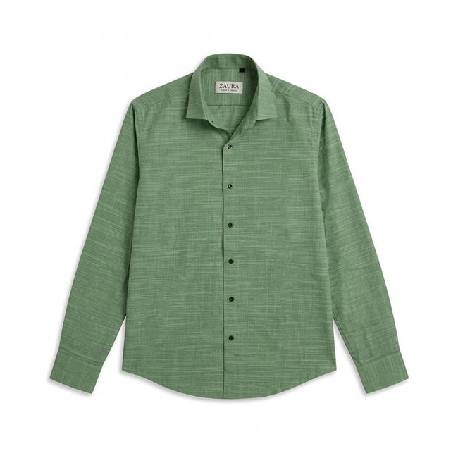 LINEN SHIRT SAGE GREEN Hover Image