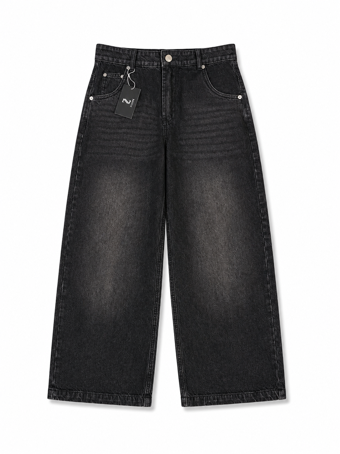 Acid Wash Charcoal Baggy Jeans (Unisex)