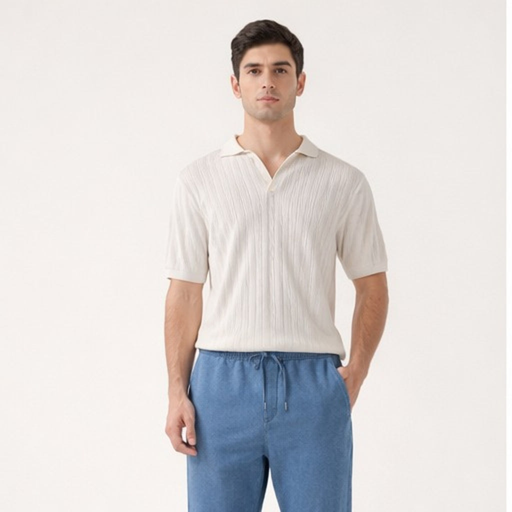 DENIM STRAIGHT FIT TROUSERS